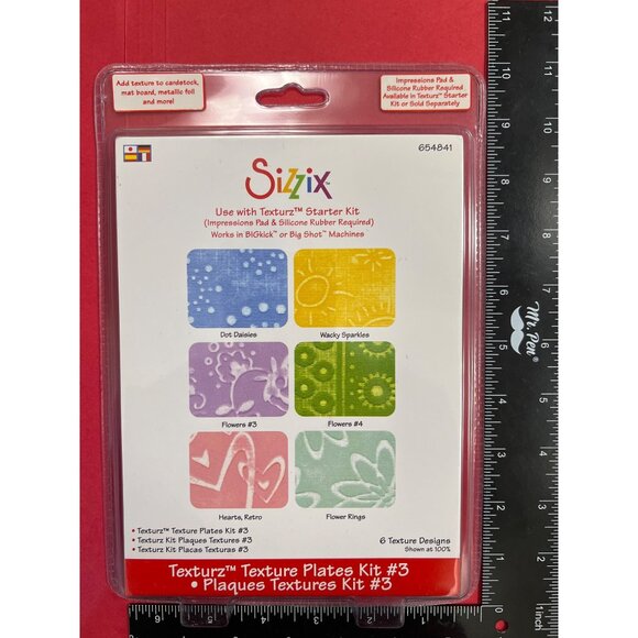 Sizzix Texturz Texture Plates Kit #3 for Embossing & Texturing 654841 - Picture 1 of 2